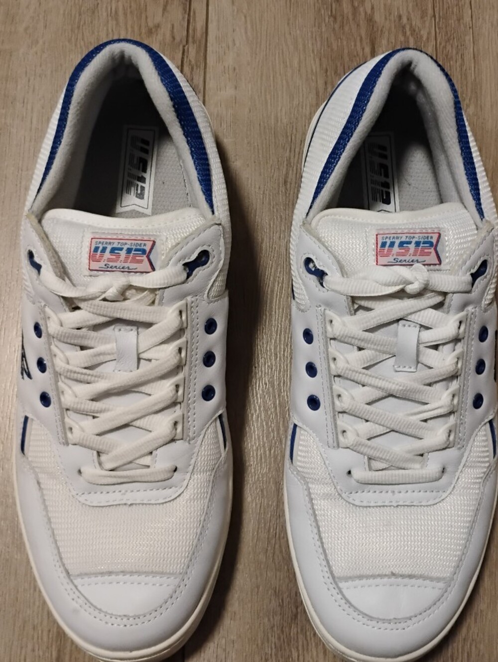 Sperry U.S. 12 Top-Sider Men's Size 10.5 M White Leather Sneaker Sample Shoes